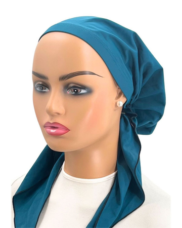 P2163-23 Dark Teal Classic Swim Pre-Tied Bandanna